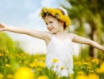 DANCING IN A FIELD OF YELLOW FLOWERS