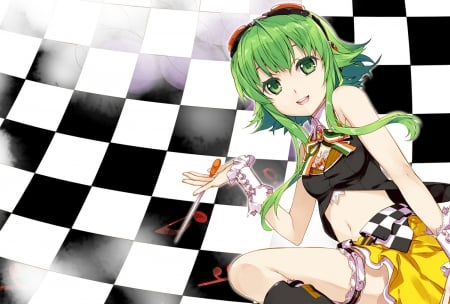 ~Gumi~ - exit tunes, green eyes, vocaloid, anime, gumi, green hair