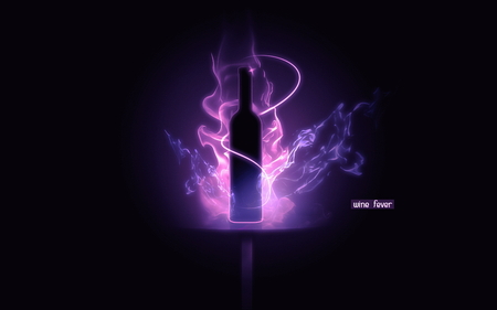 Wine Fever - mystery, purple, live, abstract, magical, aura, bottle