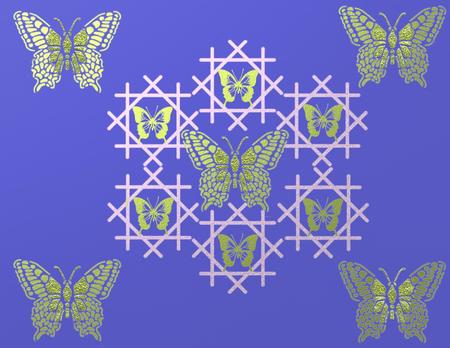 butterfly collage - collage, yellow, blue, butterflies