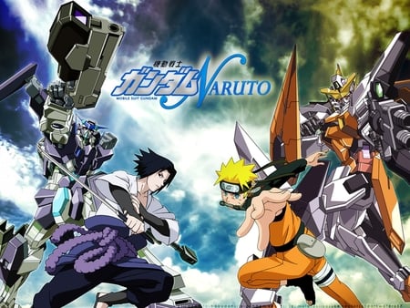 gundam naruto - anime, naruto, gundam wing