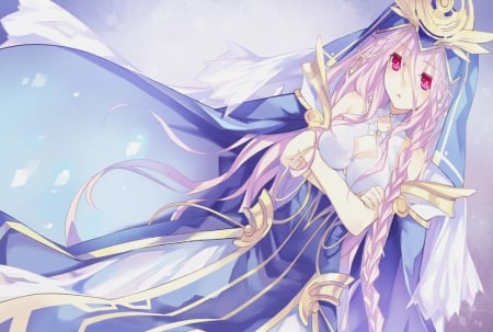 Date a Live - priest, anime, sad, girl, long hair, pink