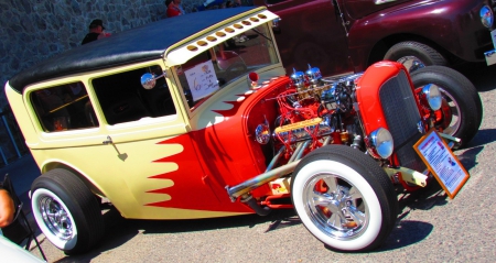 1928 Ford model A sedan - car show, whitewalls, cool, 28, hot rod, vintage, classic, ford, model a, 1928