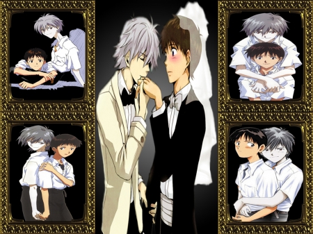 Anime Couple - shinji ikari, anime couple, kaworu, couple, ikari, kaworu nagisa, evangelion, shinji, neon genesis evangelion, anime guys, anime