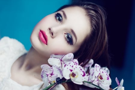 Pretty Face For Vivvy (Shenosto06) - flowers, pretty, lady, model, cute