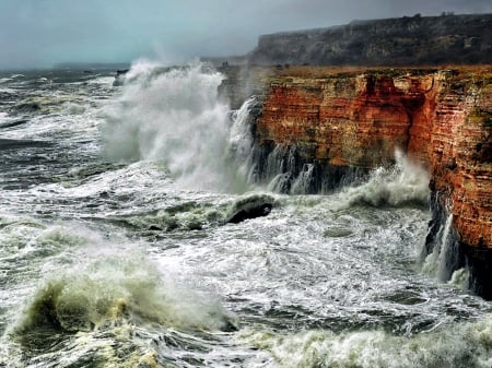 Rough Seas - Waves, Rocks, Nature, Seas