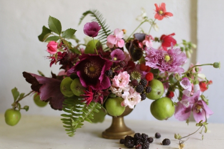 flower arrangement - flowers, still life, image, arrangement