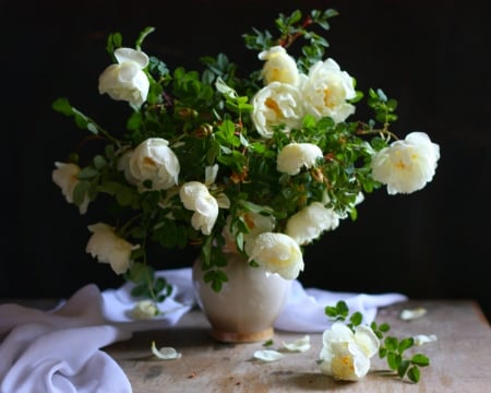 Still life - flowers, table, vase, still life