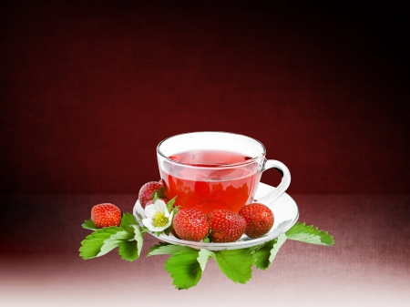 summer tea - tea, wp, summer, red