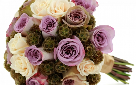 Beautiful bouque - bouque, mauve, flowers, roses