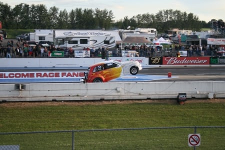 A Day at the Raceway 29 - Photography, white, yellow, orange