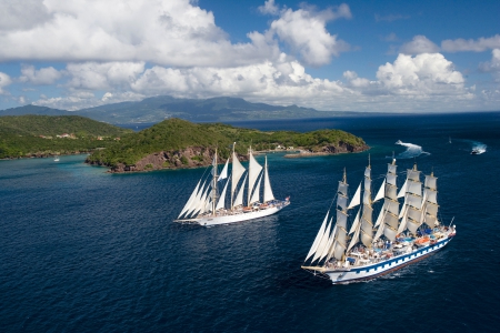 *** Amazing parade of sailboats *** - boats, parade, ocean, sailboats, sky