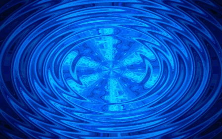 Ripple in a pond - abstract, water, ripple, blue, 3D and CG