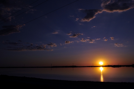 *** Sunset *** - nature, sky, ocean, dark, sunset