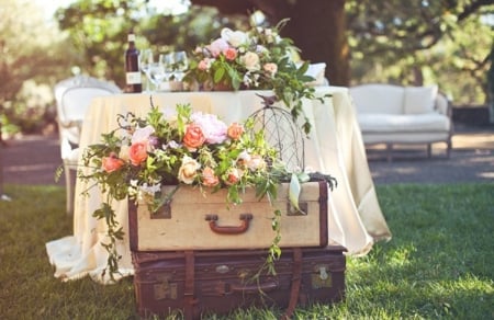 Honeymoon - honeymoon, nature, garden, table setting