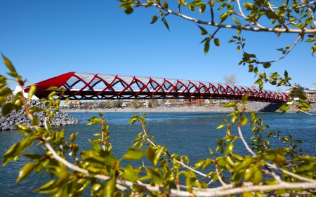 Peace Bridge - River, Canada, Bridge, Bow