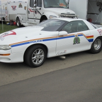 Police car participate on the raceway