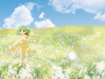 Girl in Flower Field