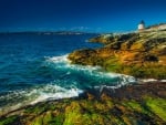 lighthouse on a wonderful rocky shore