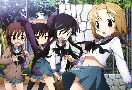 Anime Girls - school girls, anime, uniform, ac