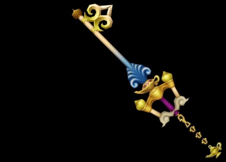 Wishing Lamp - object, realistic, kingdom hearts, video game, simple, black, rpg, keyblade, game, dark, items, objects, cg, hd, item, plain, 3d, weapon