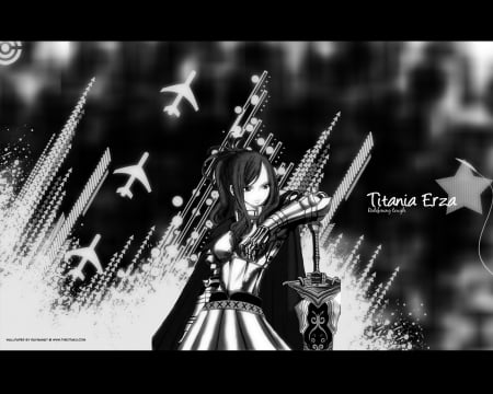 Titania Erza - nice, art, cool, fairy tail, titania, anime, lovely, erza scarlet