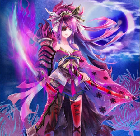 â™¡ Warrior â™¡ - nice, beauty, female, hot, anime girl, elegant, blade, gorgeous, pretty, anime, sword, eyepatch, cute, maiden, lady, sexy, girl, long hair, lovely, beautiful, weapon, sweet