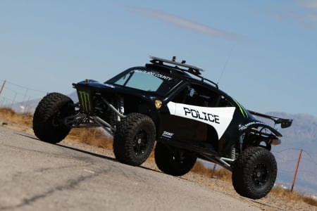 Police racing car