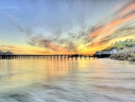 wonderful ocean pier at sunset