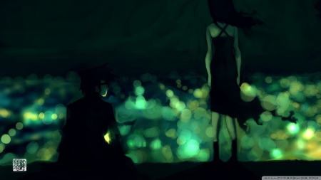 Girl and Boy - Girl, Lights, Boy, Green