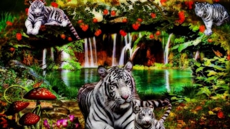 A Place Of Purity - cats, tigers, nature, animals