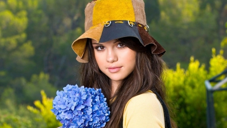 *** Cute girl with hydrangea *** - cute, people, model, female, girl