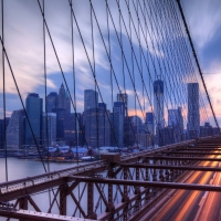 view from atop the brooklyn bridge