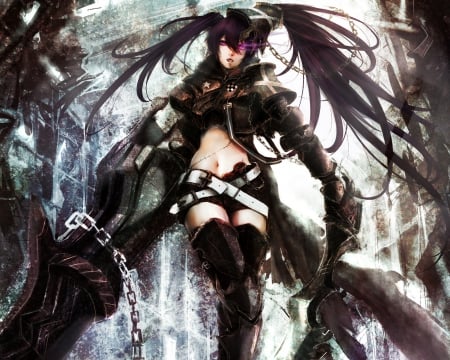 Black Rock Shooter - anime, awesome, girl, dark