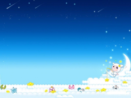 Moon Toon - moon, cute, anime, cartoon