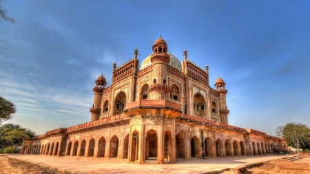 mosque in india - temple, towers, construction, sky