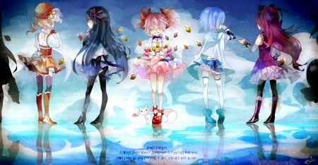 Puella Magi madoka magica - girls, cute, female, Puella Magi madoka magica