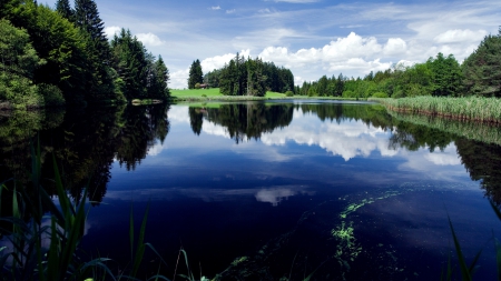 Mother Earth - lakes, forest, wallpaper, water, landscape, hd, sky, reflection, clouds, tree, scene, nature