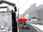 Red umbrella