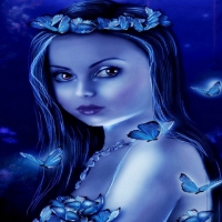 ~Blue Butterflies Girl~