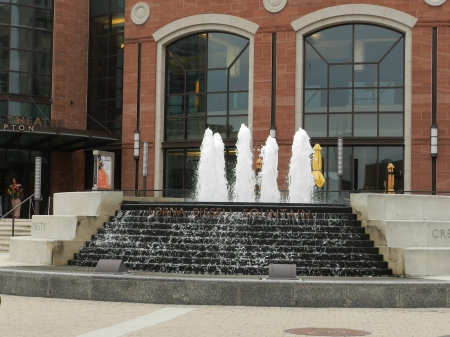 Fountain at Rose Square Closeup Brampton Ontario Canada - canada, fountain, rose square, brampton