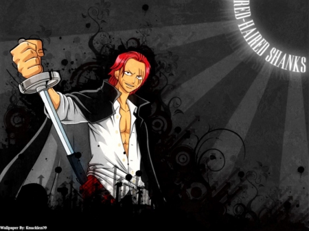 Red Sair shanks - anime, one peice, sword, shanks