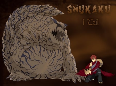 Garra and 1 Tails - 1 tails, anime, garra, naruto