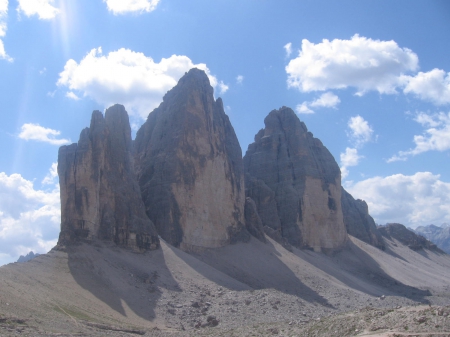 Tre cime, Dolomiti, Italy - dolomiti, mountains, italy, tre cime