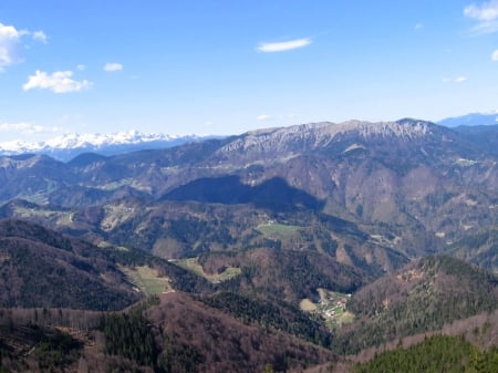 panorama from Blegos, Slovenia - blegos, mountains, slovenia, panorama