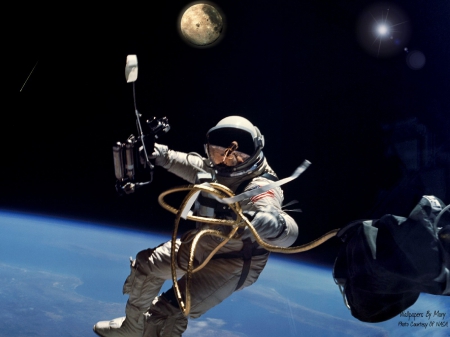 Walking In Space 1600x1200 - astronauts, orbit, nasa, spacewalk, space