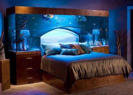 Cool relaxing bed - relaxing, beauty, bed, cool, blue