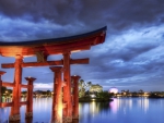 wonderful chinese architecture in a lake