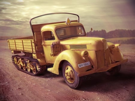 Maultier - truck, Maultier, vintage, tyre