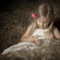 Girl and cat
